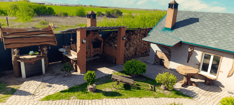 Backyard Exterior View Sauna From Upside